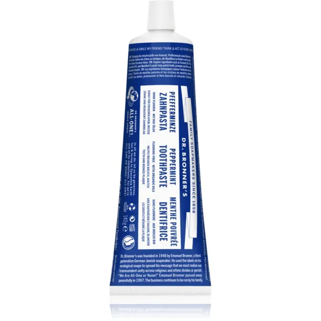 Dr. Bronner’s Peppermint Valgendav hambapasta fluoriidita 105 ml