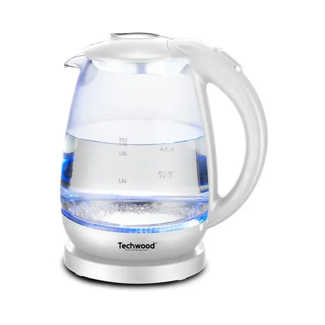 Veekeetja klaasist 1,7L, TECHWOOD, 1 tk