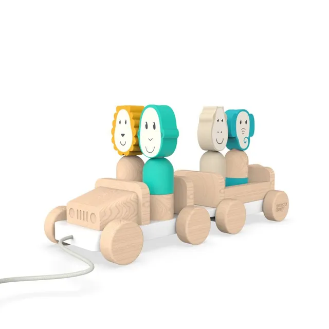 Matchstick Monkey Safari Jeep järelveetav mänguasi 1 tk