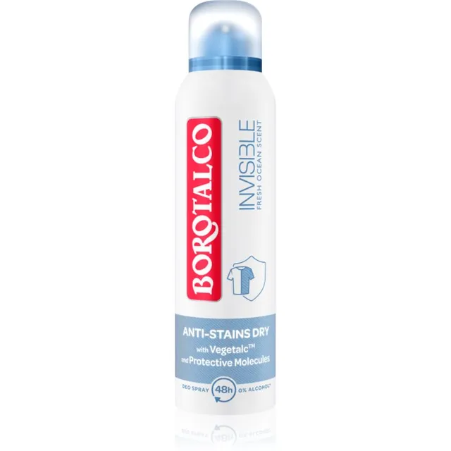 Borotalco Invisible Fresh Ocean Pihustatav deodorant 48-tunnine efektiivsus 150 ml