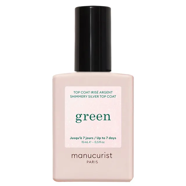 MANUCURIST Green Shimmery Silver Top Coat 15ml