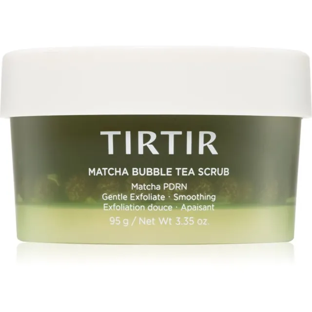 TIRTIR Matcha Bubble Tea Scrub Õrn näokoorija rahustavate efektidega 95 g