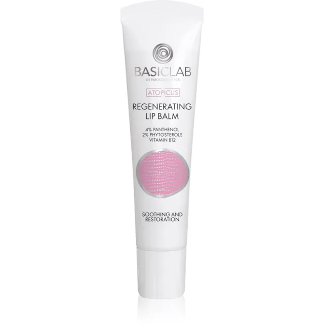 BasicLab Dermocosmetics Atopicus Parandav huulepalsam väga kuivale, tundlikule ja atoopilisele nahale 15 ml
