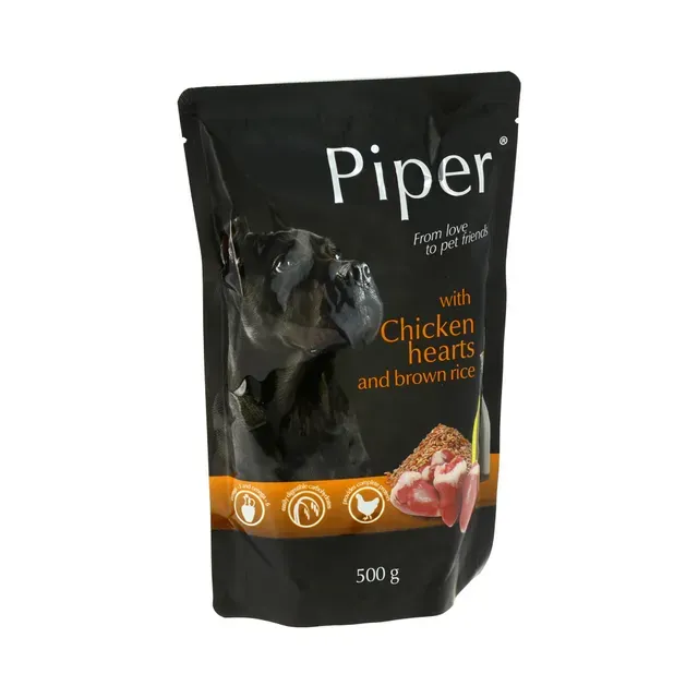 Täissööt. Eine koertele kanasüdamega, PIPER, 500 g