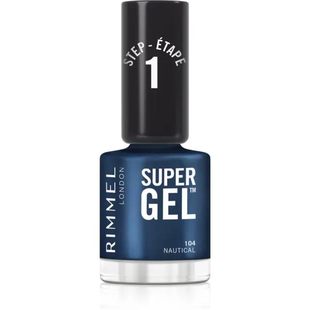 Rimmel Super Gel Geelküünelakk ilma UV / LED-lampide kasutamiseta varjund 104 Nautical 12 ml