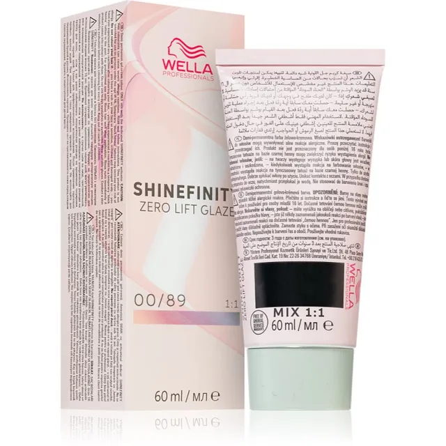 Wella Professionals Shinefinity Zero Lift Glaze poolpüsivärv (demi-permanent) varjund 00/89 - Blue Booster 60 ml