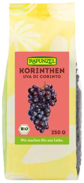Väikesed, sinised korint rosinad, ökoloogilised