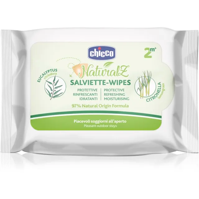 Chicco NaturalZ Protective & Refreshing Wipes sääsevastased salvrätikud 2 m+ 20 tk