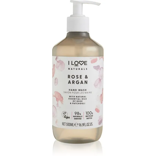 I Love Naturals Rose & Argan Käteseep 500 ml