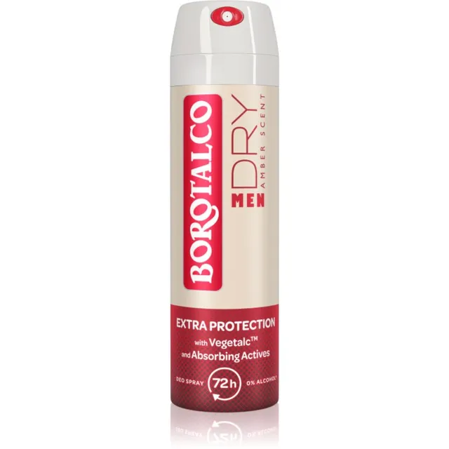 Borotalco MEN Dry Pihustatav deodorant 72 tundi lõhnatooted Amber 150 ml
