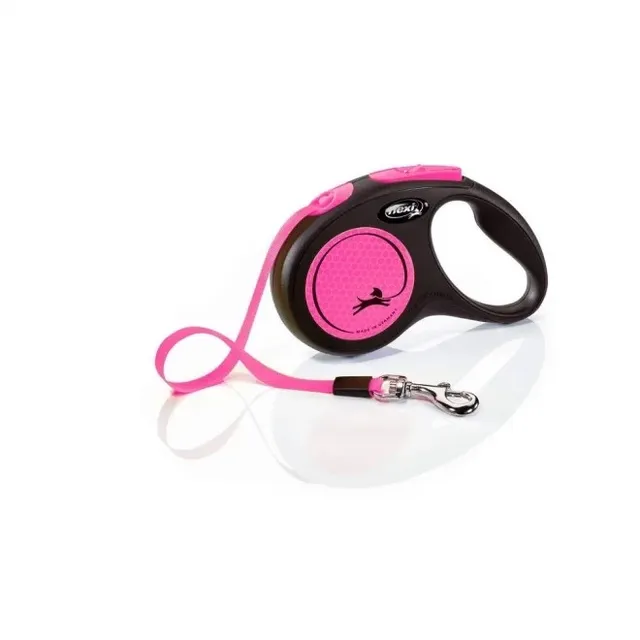 Flexi New Neon S lintrihm 5m/15kg roosa