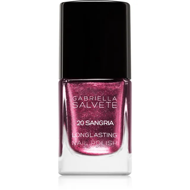 Gabriella Salvete Longlasting Enamel Kauapüsiv küünelakk sädelusega varjund 20 Sangria 11 ml