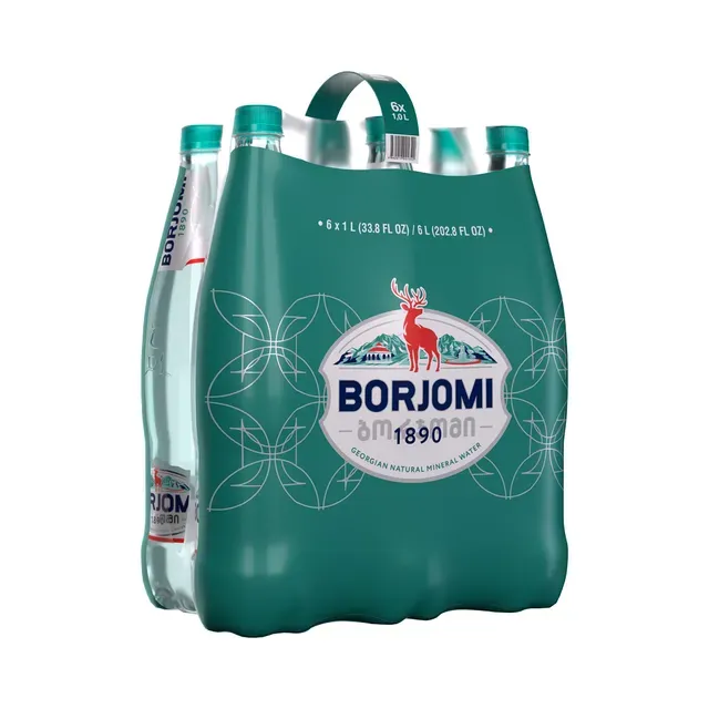 Karboniseeritud looduslik mineraalvesi 6-pakk, BORJOMI, 6 x 1 L