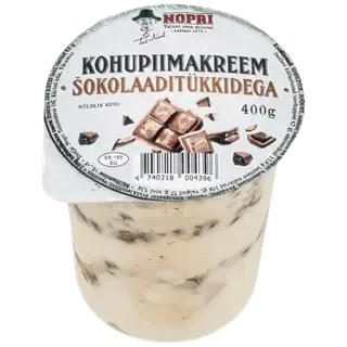 Nopri Kohupiimakreem šokolaaditükkidega 400g
