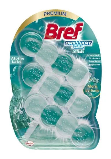 Bref WC värskendaja BRILLIANT GEL ALPINE LAKE 3X42g