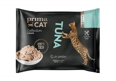 Kassieine tuunikala vees PRIMA CAT 4x50g