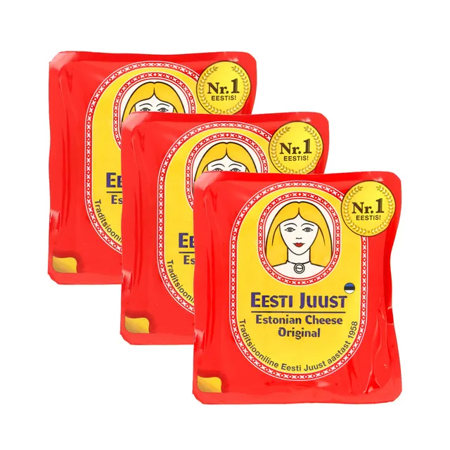 HULGI Eesti Juust viilutatud 3tk, ESTOVER, 3 x 350g