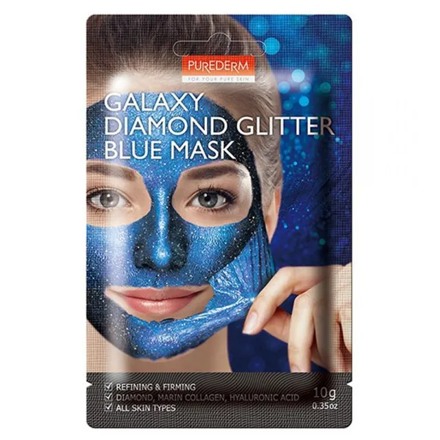 PUREDERM Galaxy Diamond Glitter Blue Mask 10g