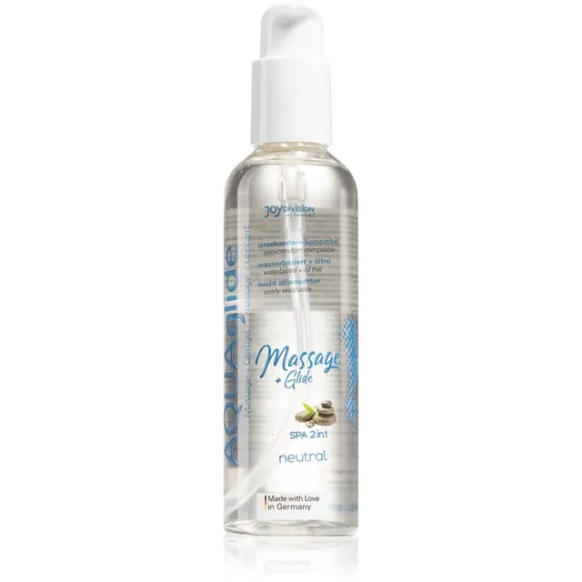 JoyDivision 2v1 AQUAglide Massage Glide massaaži- ja libestusgeel Neutral 200 ml
