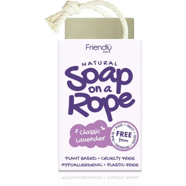 Friendly Soap Soap on a Rope Lavender Looduslik seep nööri otsas 95 g