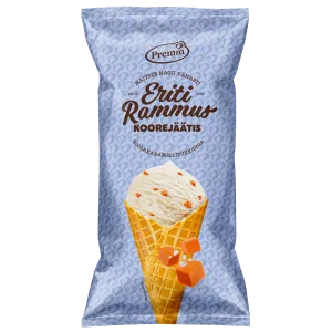 Eriti Rammus Soolakaramellitükkidega koonusjäätis 110g / 200 ml