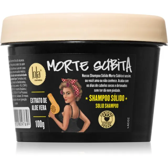 Lola Cosmetics Morte Súbita Shampoo Sólido Puhastav šampoon kooriva toimega 100 g