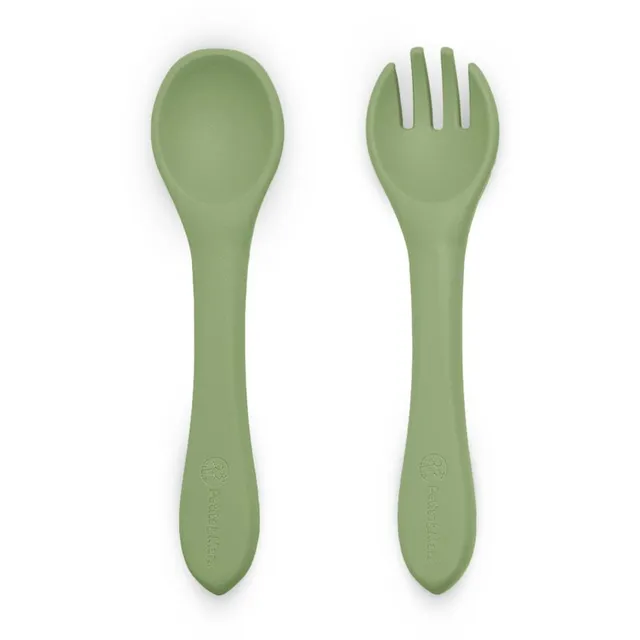 Petite&Mars Take&Match Silicone Cutlery söögiriistad Sweet Pea 6m+ 2 tk