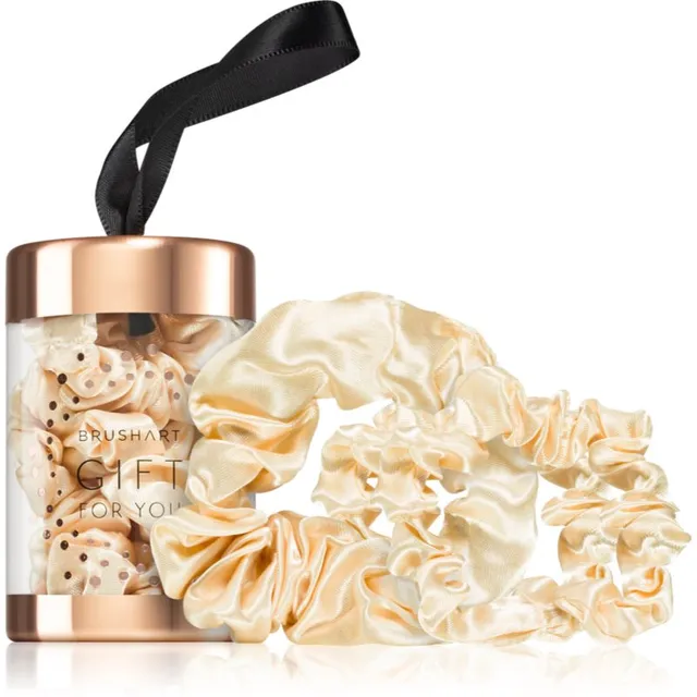BrushArt Gift for You Slim & Midi satin scrunchie set Juuksekummid Blonde latte 3 tk