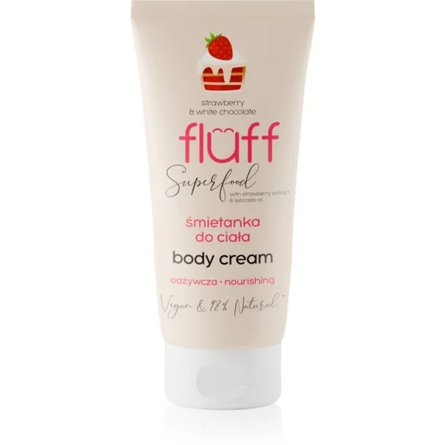 Fluff Superfood strawberry and White Chocolate Kehakreem 150 ml