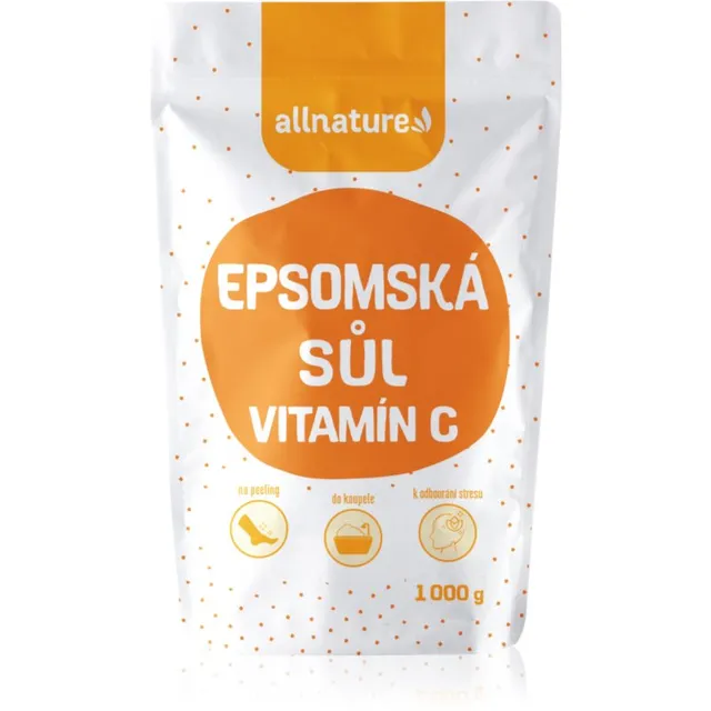 Allnature Epsom salt + vitamín C Vannisoolad C-vitamiiniga 1000 g