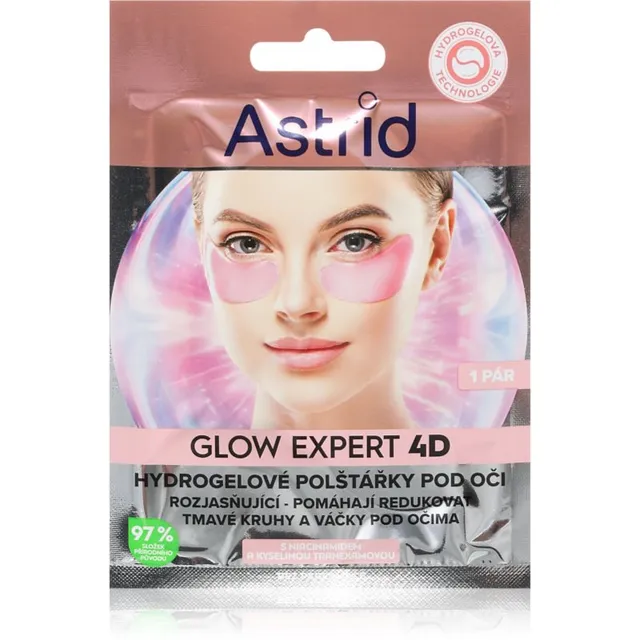 Astrid Glow Expert Silmamask kortsude-, silmaaluste kottide ja tumedate rõngaste vastane 2 tk