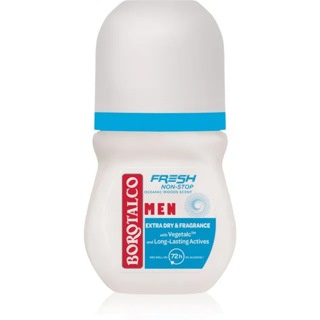 Borotalco Non-Stop Fresh MEN Rulldeodorant meestele lõhnatooted Oceanic Wood 50 ml