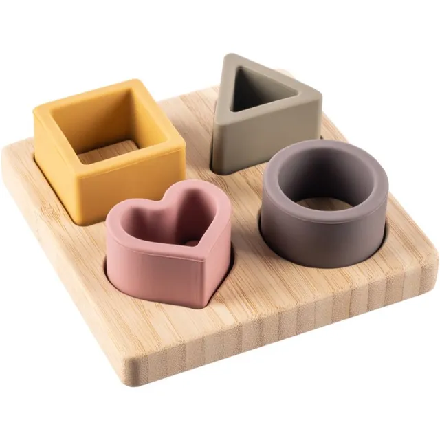 Zopa Silicone Bamboo Puzzle aktiveeriv sorteerimismänguasi Multicolor 1 tk