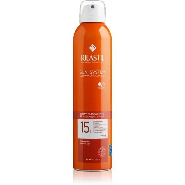 Rilastil Sun System Läbipaistev päevituspihusti SPF 15 200 ml