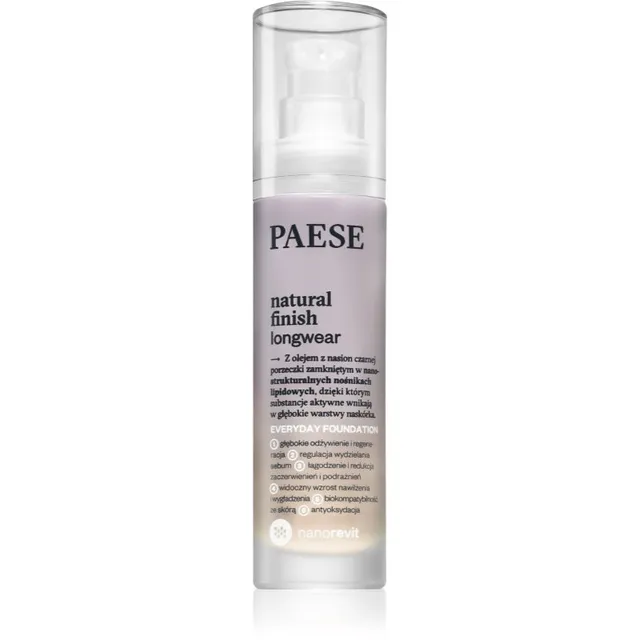 Paese Nanorevit Kauapüsiv jumestuskreem toitva toimega varjund 02 Porcelain 30 ml