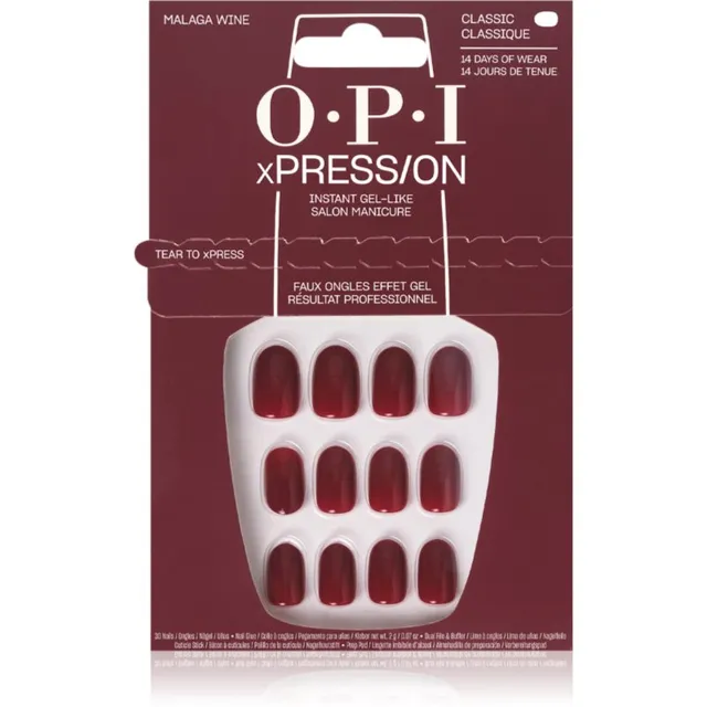 OPI xPRESS/ON Kunstküüned Malaga Wine 30 tk