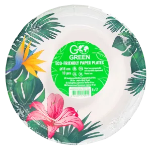 Papptaldrik GoGreen troopiline 18cm 10tk