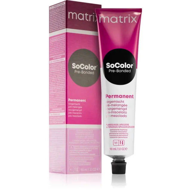 Matrix SoColor Pre-Bonded Blended Püsijuuksevärv varjund 4M Mittelbraun Mokka 90 ml