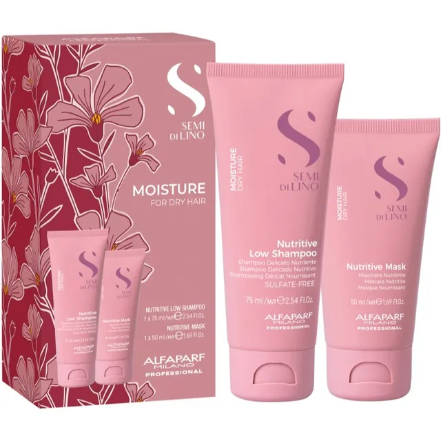 Alfaparf Milano Semi di Lino Moisture Minisize Kit Reisikomplekt intensiivseks niisutamiseks