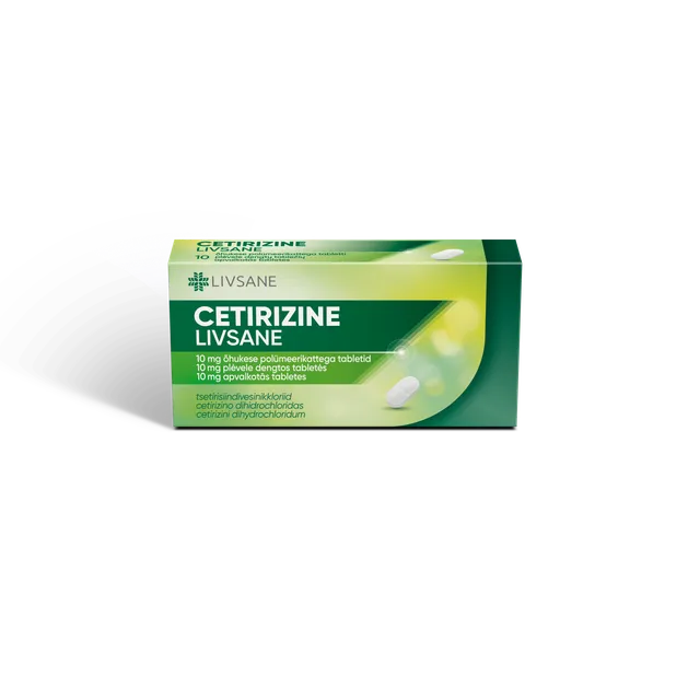 CETIRIZINE LIVSANE ÕHUK. POLÜM.KAT. TBL 10MG N10