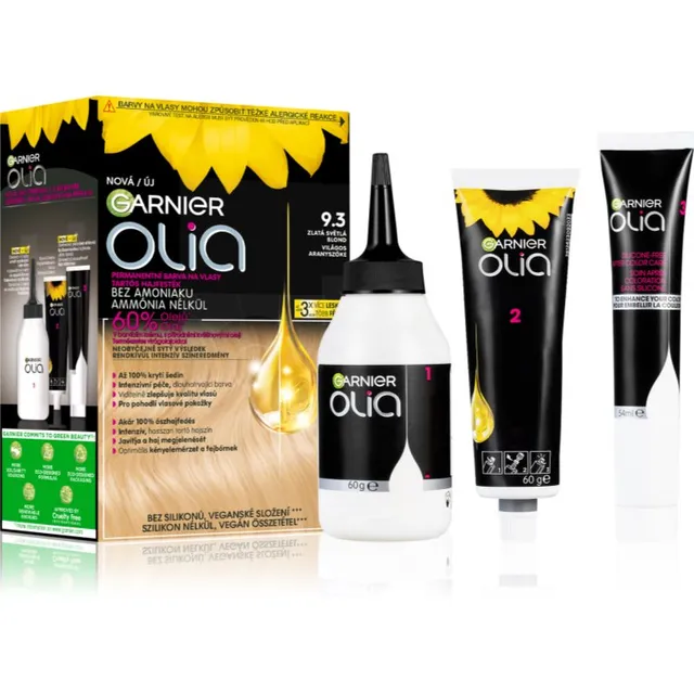 Garnier Olia Big Kit Püsijuuksevärv varjund 9.3 Gold Light Blond 1 tk