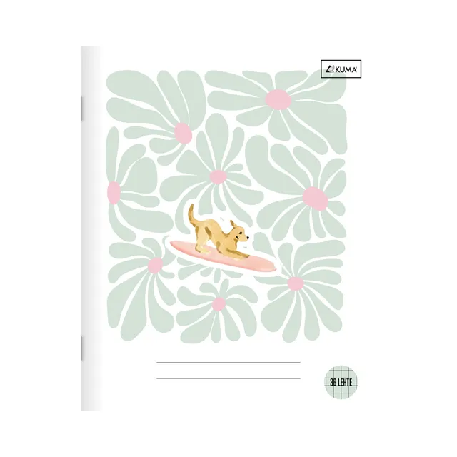 Ruuduline vihik 36 Surfikoer, KUMA, 1 tk