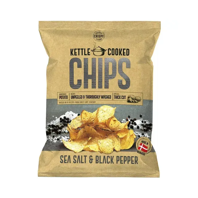 Kartulikrõps Kettle Cooked meresoola ja musta pipraga, CRISPY, 150 g