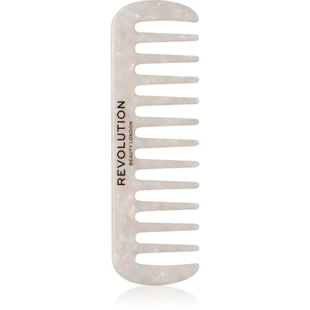 Revolution Haircare Natural Curl Wide Tooth Comb Kamm lainelistele ja lokkis juustele varjund White 1 tk