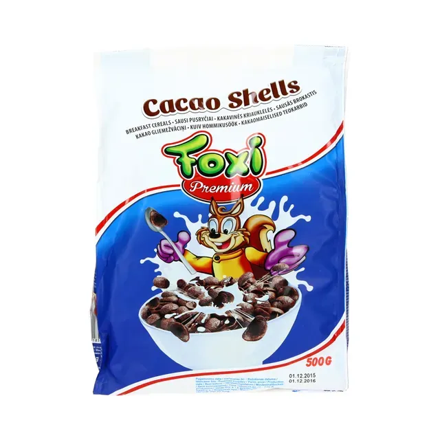 Teokarbikujulised kakao hommikusöögihelbed, FOXI, 500 g