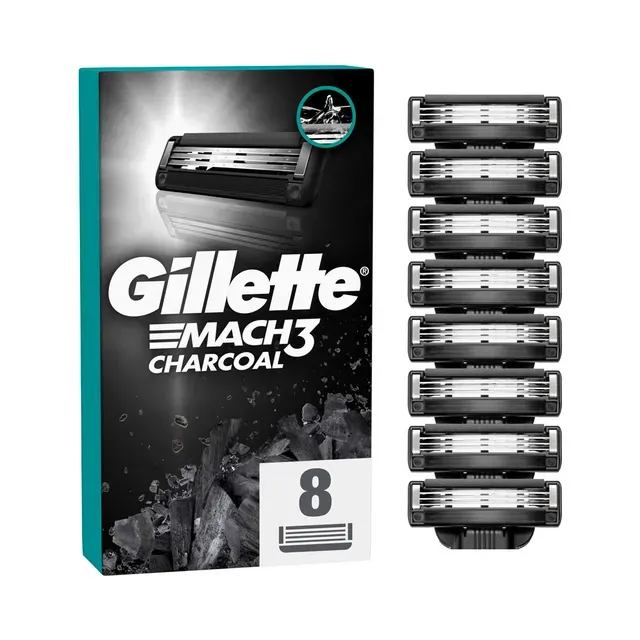 Varuterad Mach3 Charcoal, GILLETTE, 8tk