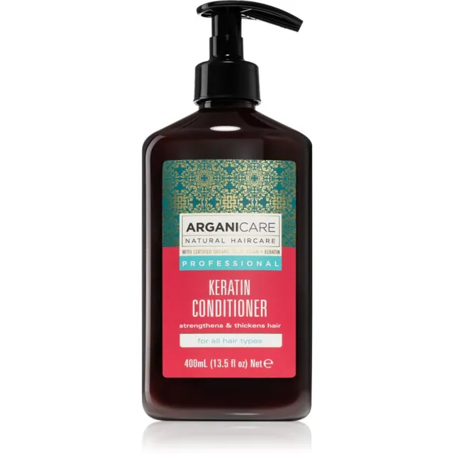 Arganicare Keratin Conditioner Palsam keemiliselt töödeldud, pleegitatud või kahjustatud juustele 400 ml