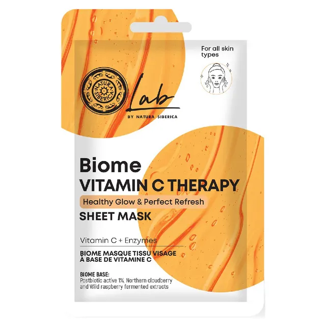 NATURA SIBERICA Lab Biome Vitamin C Therapy Sheet Mask 25g
