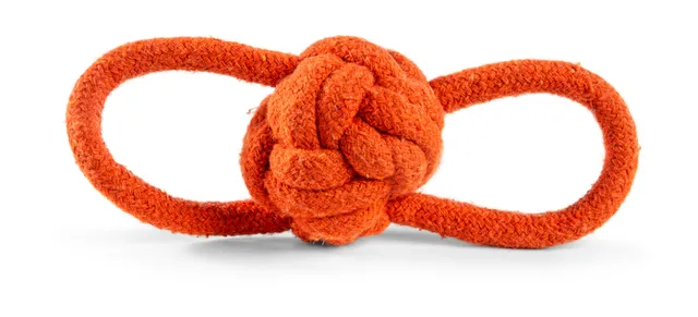 Little & Bigger koera mänguasi, Double Tug pall, 20 cm, oranž