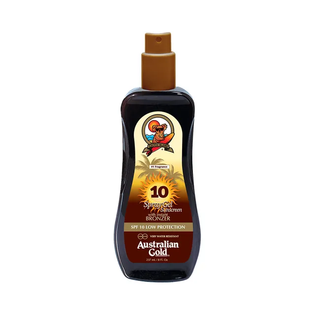 SPF 10 Spray Gel W/Bronzer, AUSTRALIAN GOLD, 237 ml
